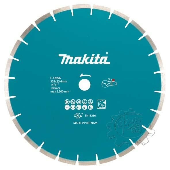 ＊中崙五金【附發票】牧田 E-12996 鑽石鋸片 355*25.4mm 專切水泥 適用:CE001GZ CE002GZ