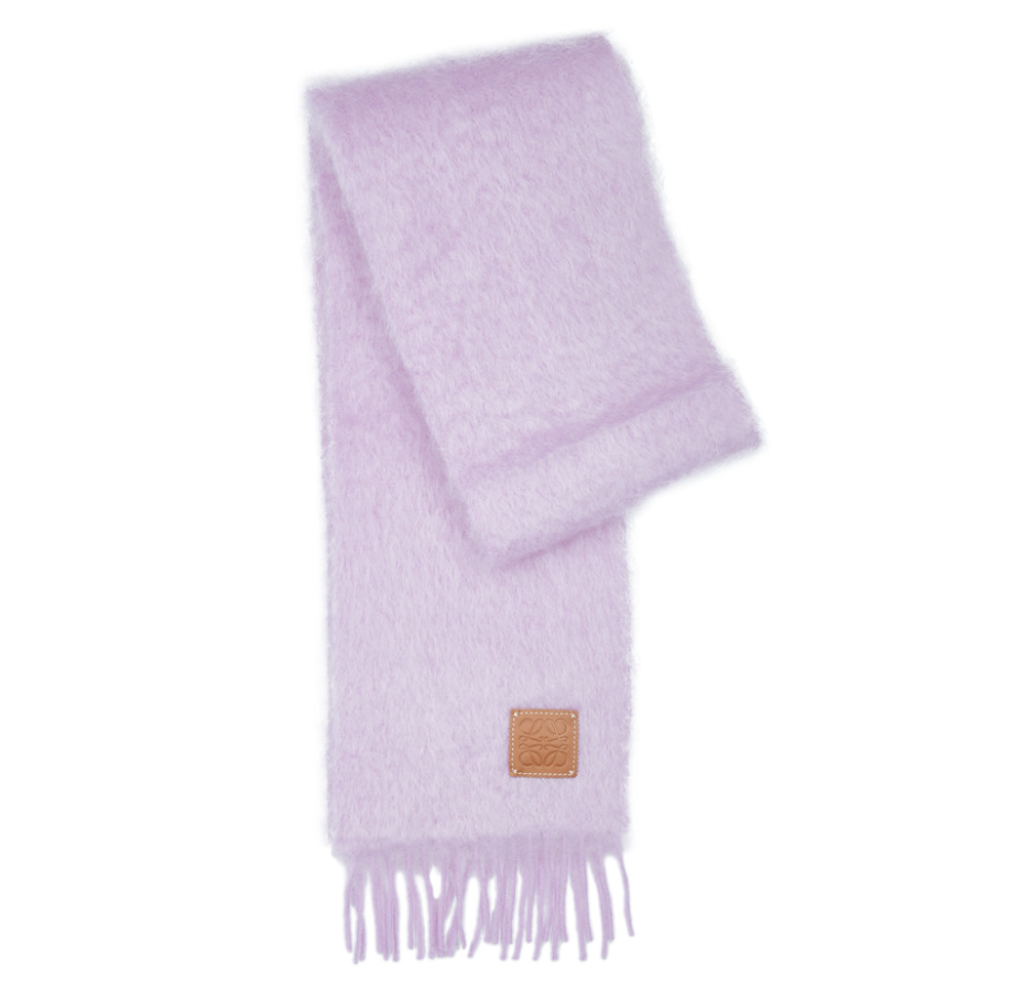 loewe mohair scarf purple