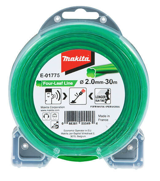 ＊中崙五金【附發票】Makita 牧田 靜音/花型尼龍繩(綠色) E-01775 2.0mm*長度 30m 割草機用