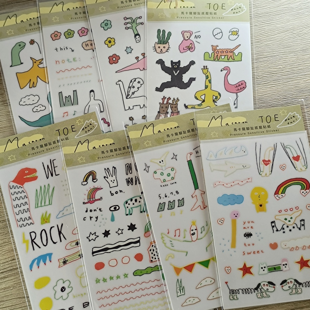 馬卡龍腳趾．轉印貼紙 多款
