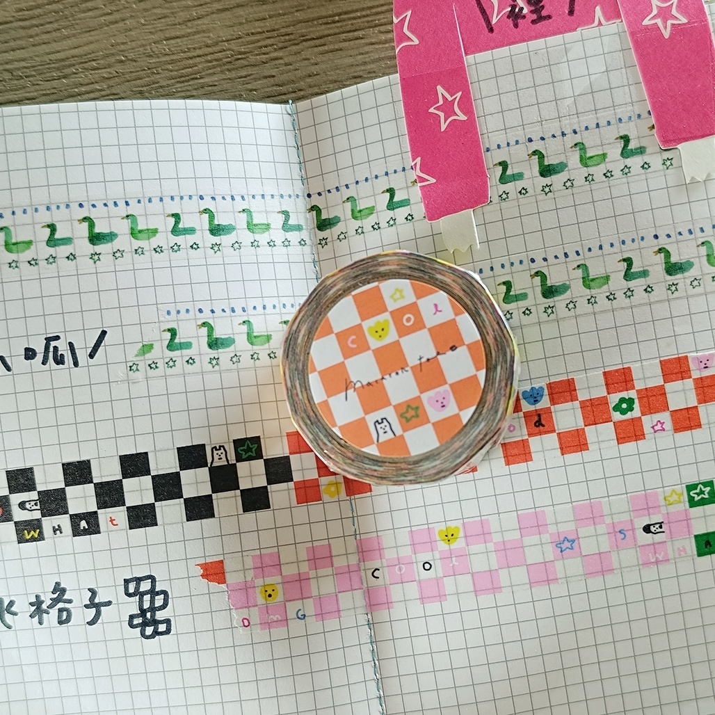 馬卡龍腳趾．跳格子/呱呱呱 紙膠帶
