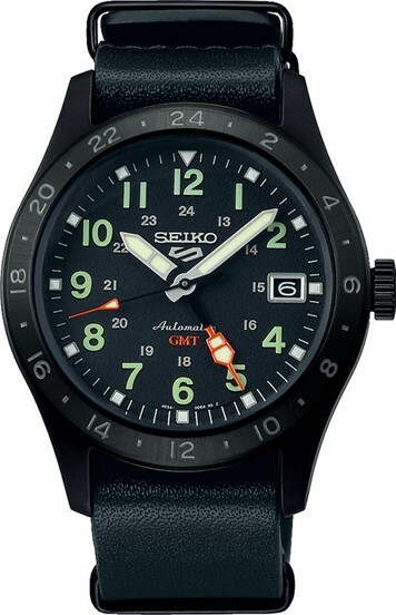 萬年鐘錶 - SEIKO  5 Sports    GMT雙時區指針復古皮革款機械男錶  SSK025K1 / 4R34-00C0C  錶徑39.4MM