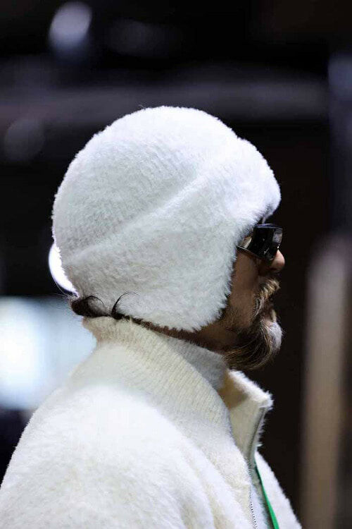 馬海毛護耳毛線帽