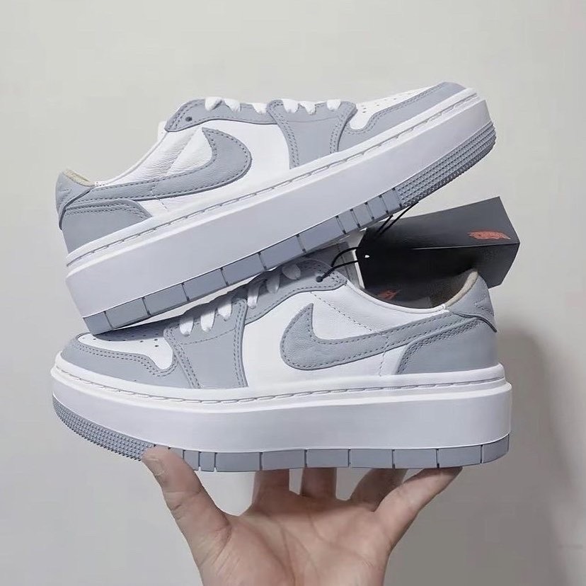Air Jordan 1 Low Elevate Se Wolf Grey 灰白 厚底 增高 女鞋 DH7004-100