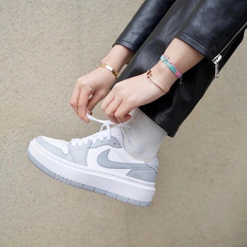 Air Jordan 1 Low Elevate Se Wolf Grey 灰白 厚底 增高 女鞋 DH7004-100