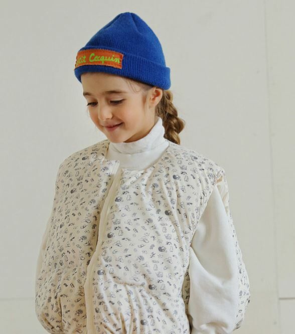 TAMBERE 布標針織毛帽 Eston Knit Beanie-BLUE