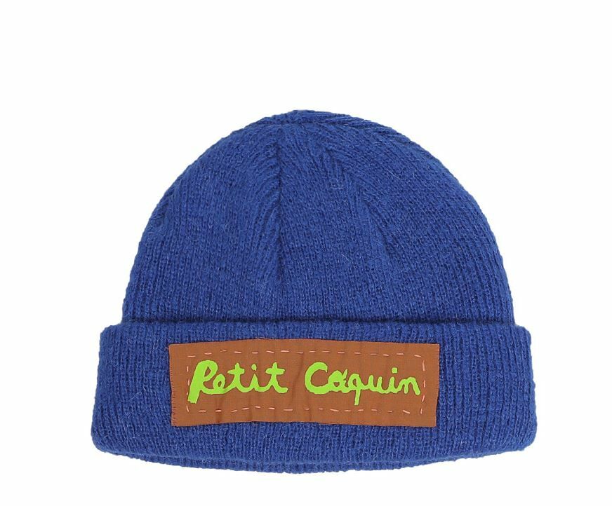 TAMBERE 布標針織毛帽 Eston Knit Beanie-BLUE