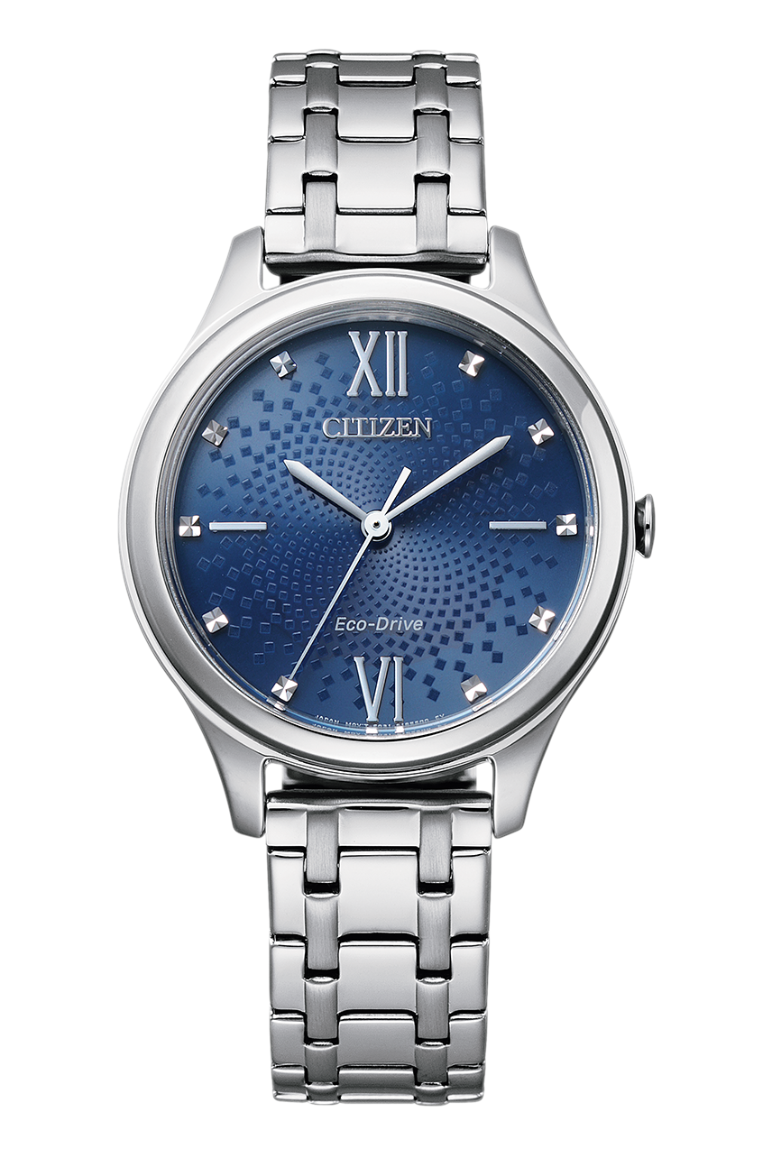 Citizen EM0500-73L Women's Eco-Drive Bracelet Strap Watch, Silver/Blue 光動能 藍寶石水晶玻璃 日本機芯 不鏽鋼手錶