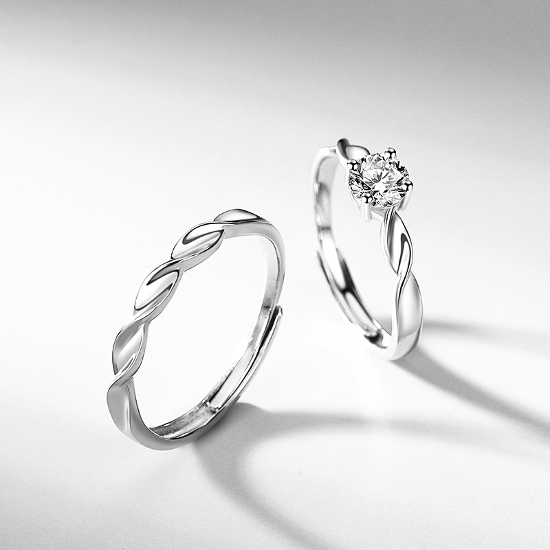 「有種特別的感覺 」情侶戒指💍 ｜S925純銀或鍍銀｜活口對戒｜免費刻字✒️｜