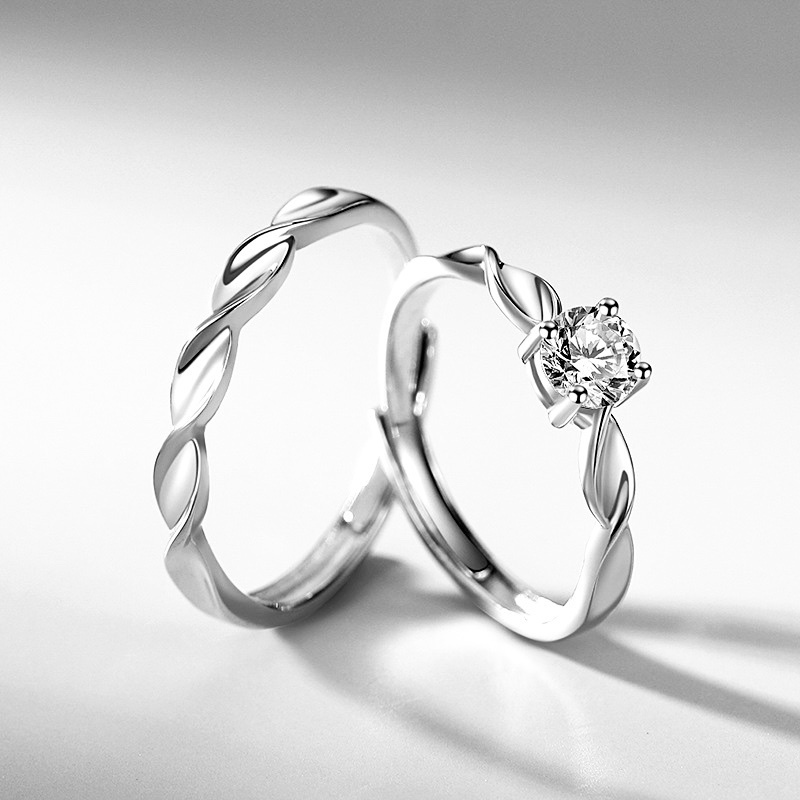 「有種特別的感覺 」情侶戒指💍 ｜S925純銀或鍍銀｜活口對戒｜免費刻字✒️｜