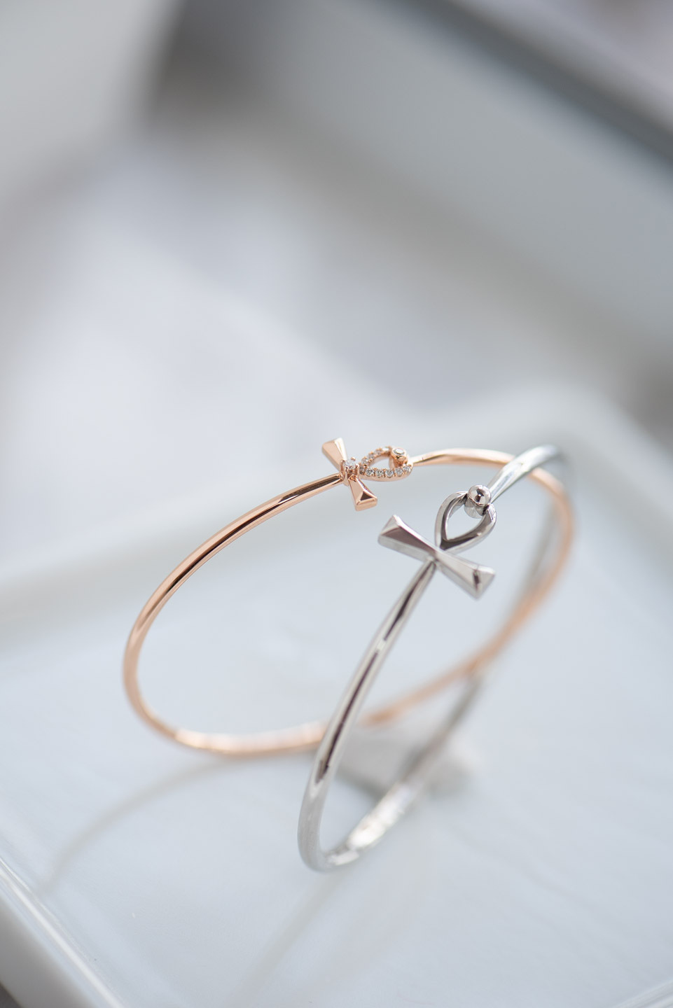 18K Ankh Gold Bangle