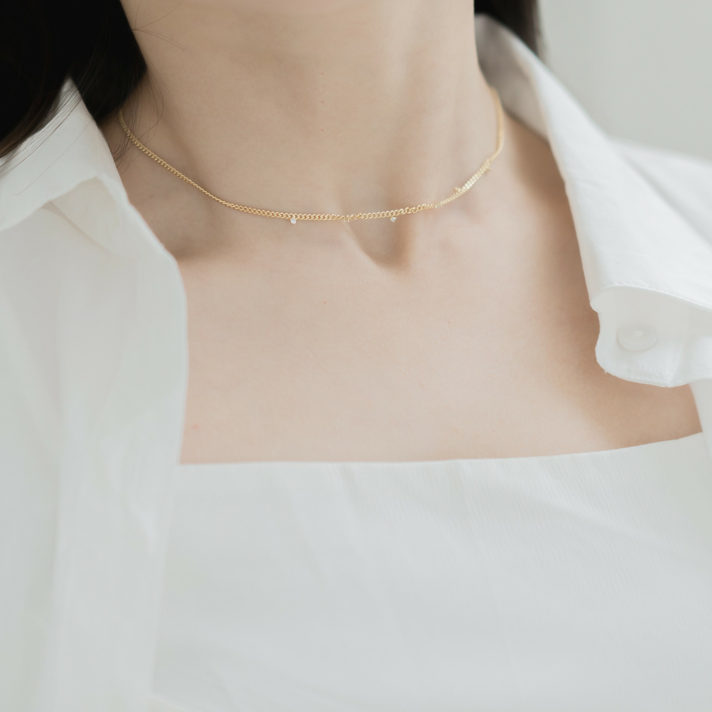 Trigon zircon curbe choker