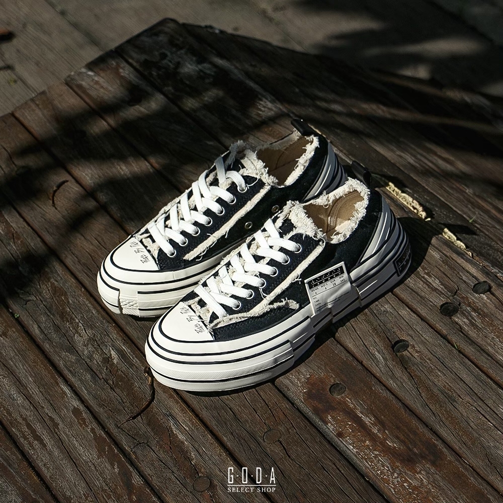 Xvessel G.o.p Lows 黑白 解構鞋 吳建豪 帆布鞋 仿舊 琉化鞋 S19X001B
