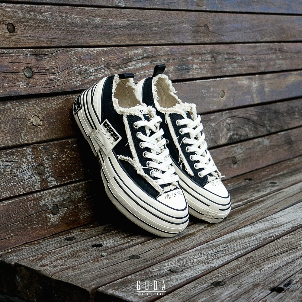 Xvessel G.o.p Lows 黑白 解構鞋 吳建豪 帆布鞋 仿舊 琉化鞋 S19X001B