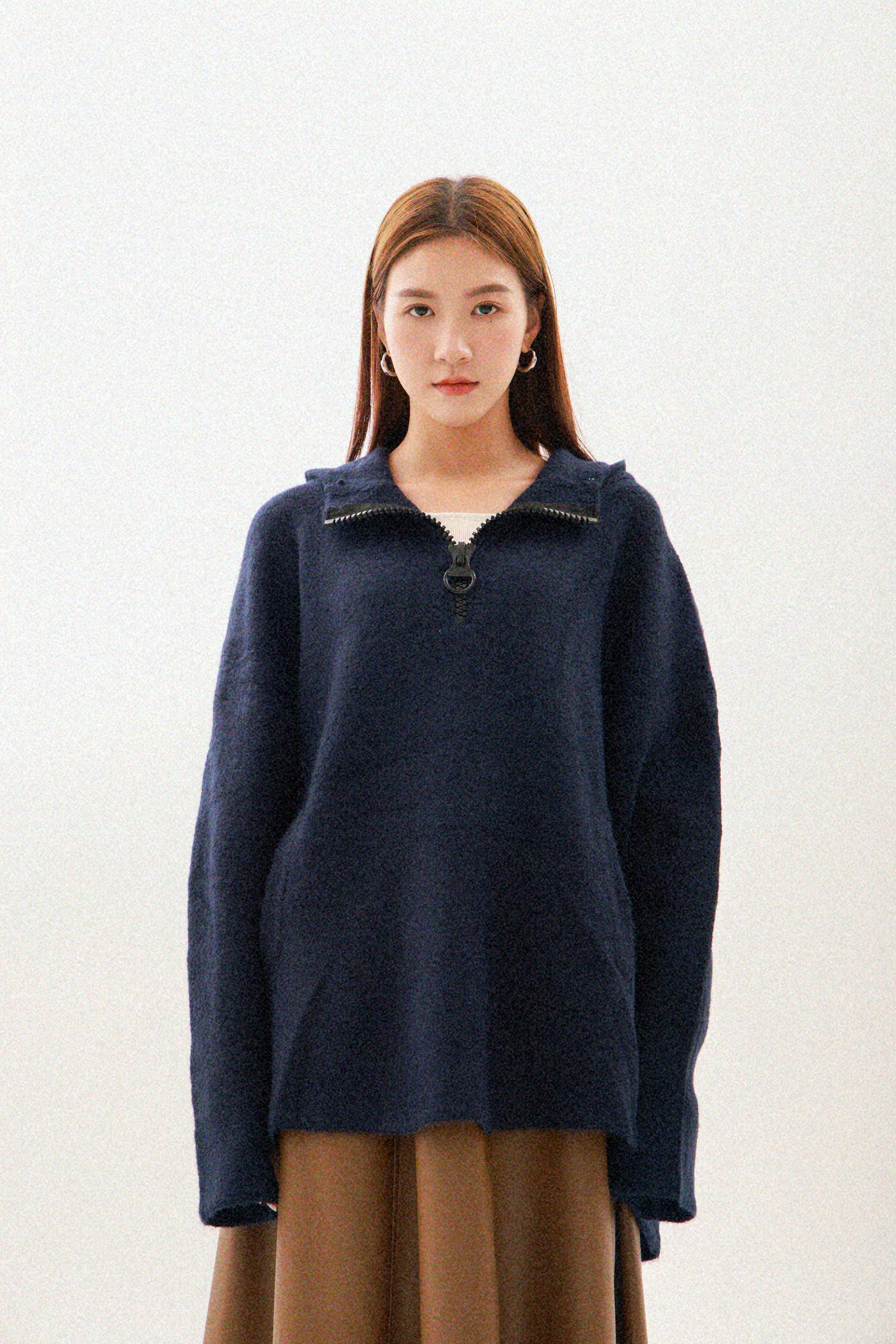 大拉鏈毛冷帽衫（現貨款式）