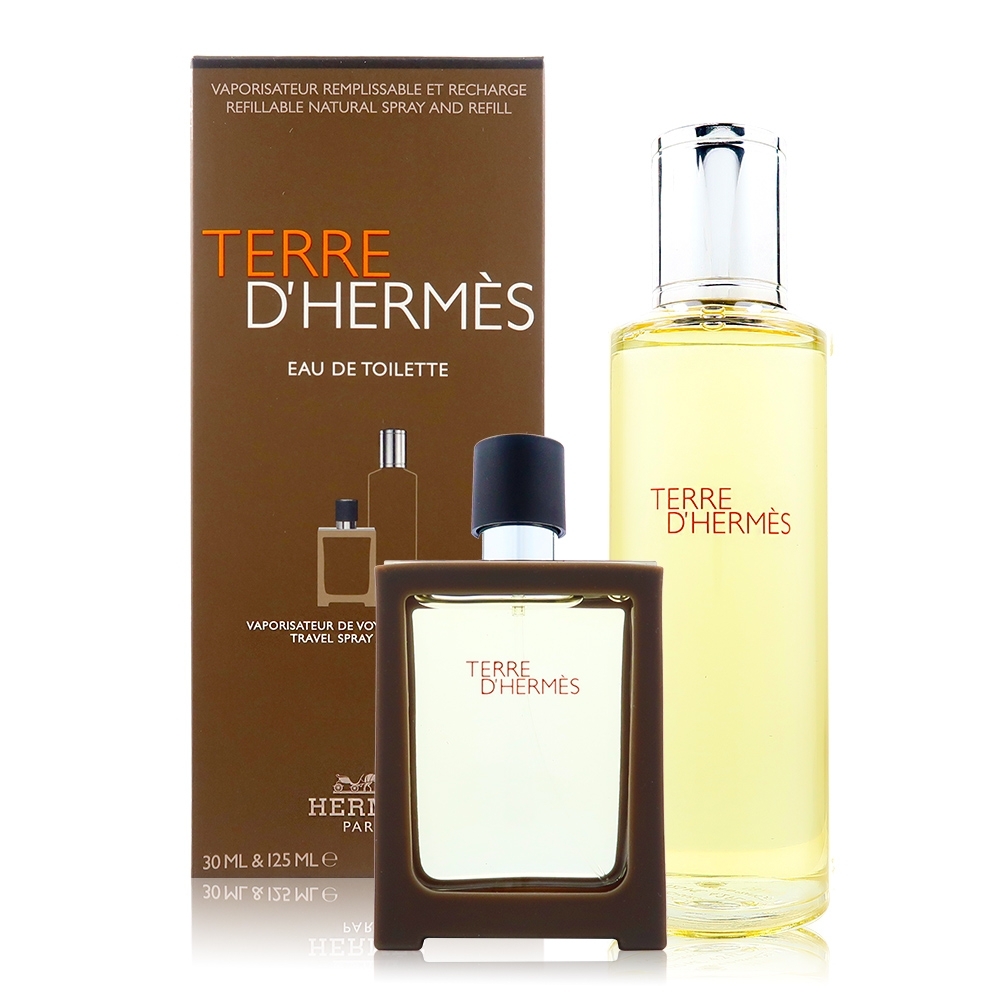 Hermes 愛馬仕 Terre D'Hermes 大地淡香水 EDT 30ml + 125ml 補充瓶