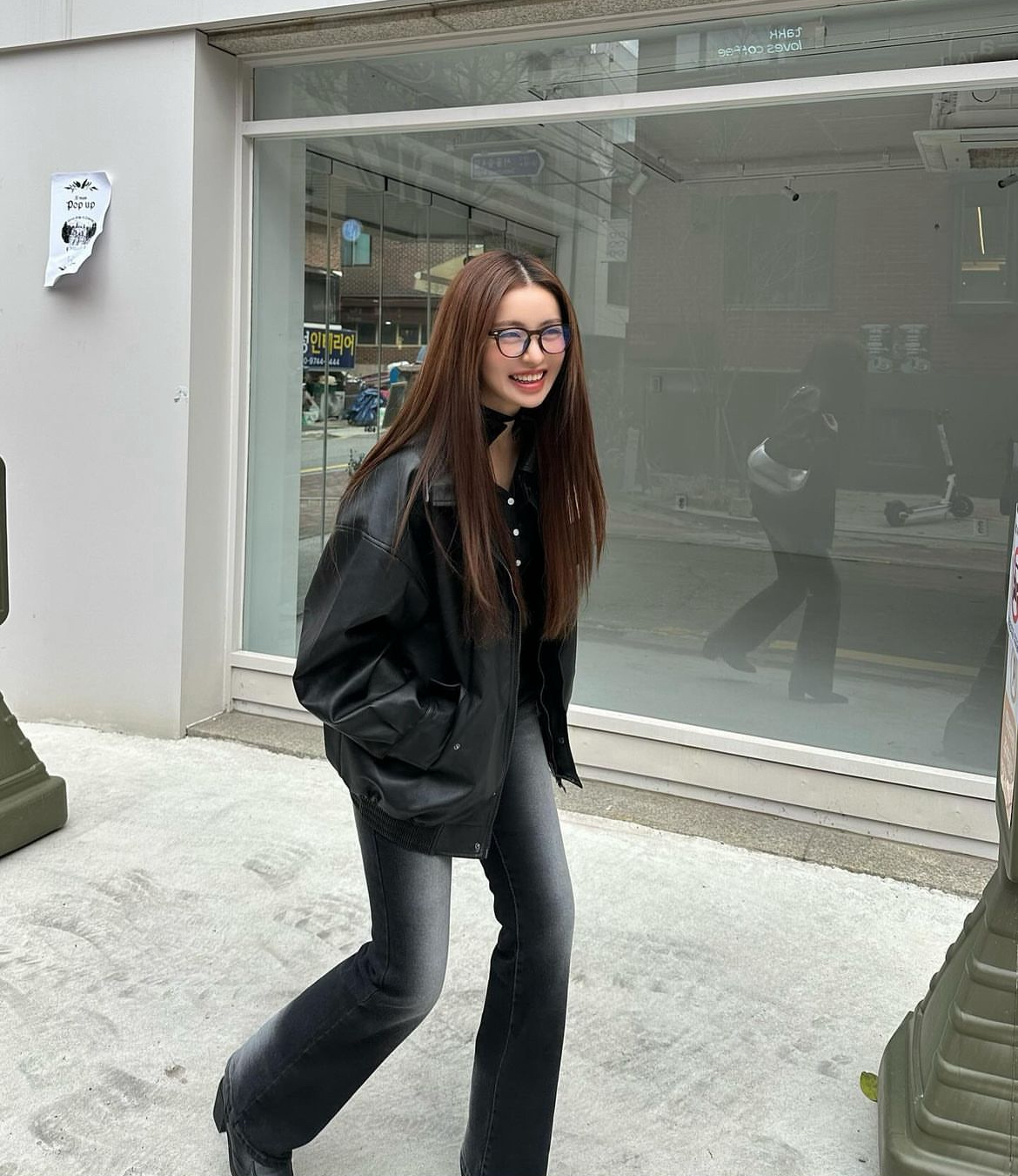 [限時優惠] lady volume - leather overfit jacket