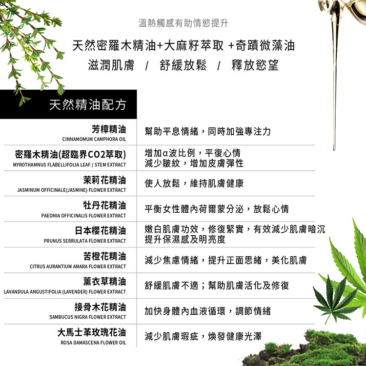 HARU REJU 大麻重生草舒緩按摩精油-134ml