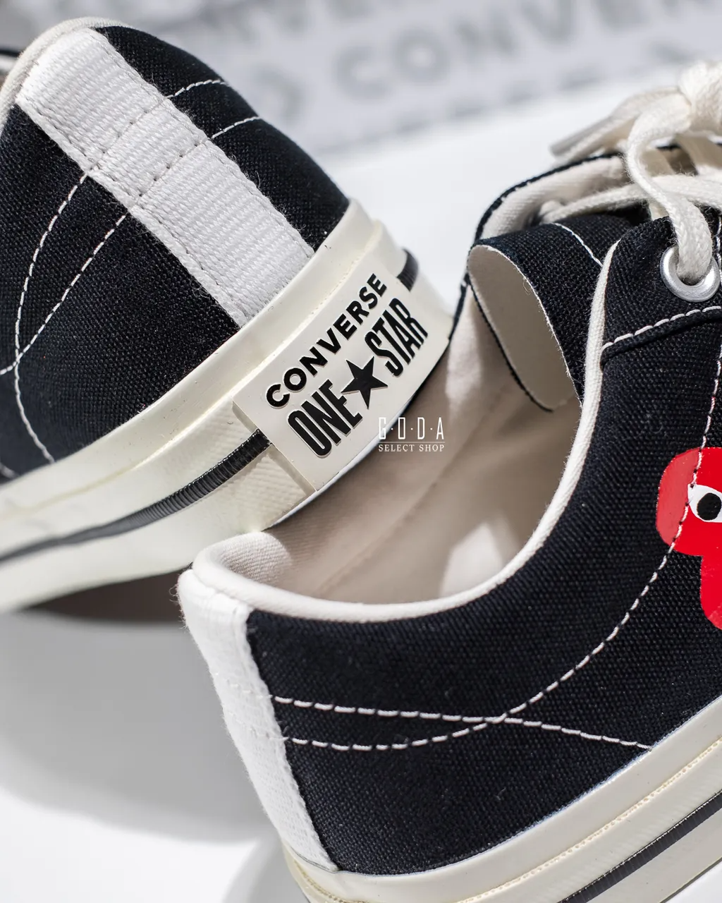CDG Play X Converse One Star 最新聯名 愛心 黑色 低筒 A01791C