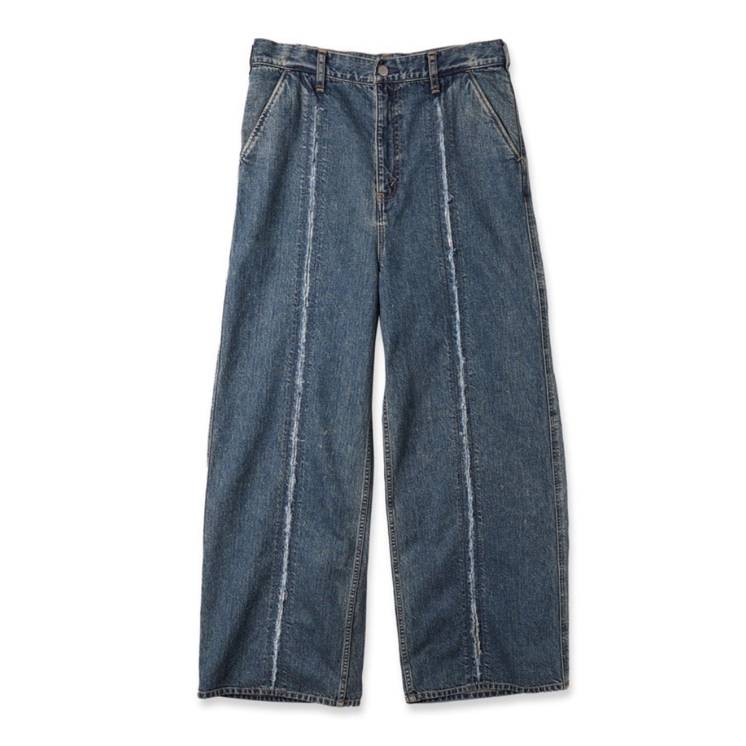 JieDa -CUTTING WIDE DENIM / 2COLORS