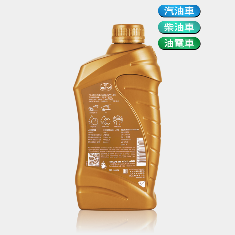 Eurol Fluence DXS 5W30 全合成機油 1L