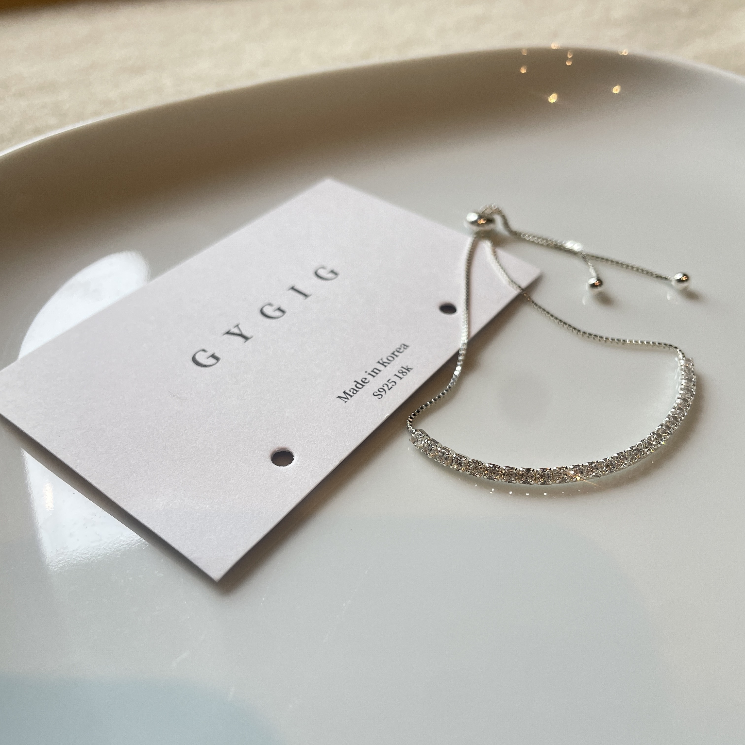 s925 純銀水鑽高奢抽拉手鍊