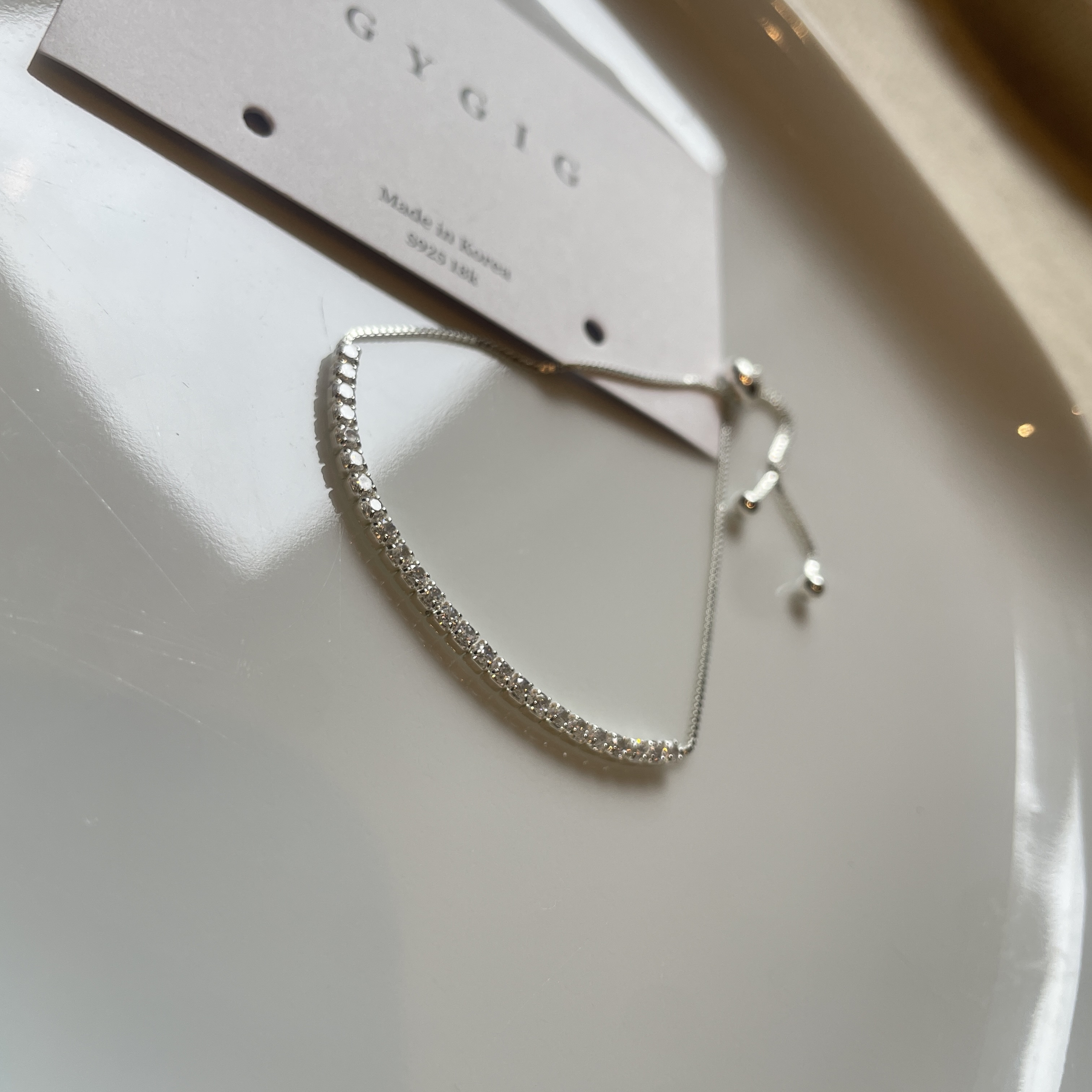 s925 純銀水鑽高奢抽拉手鍊