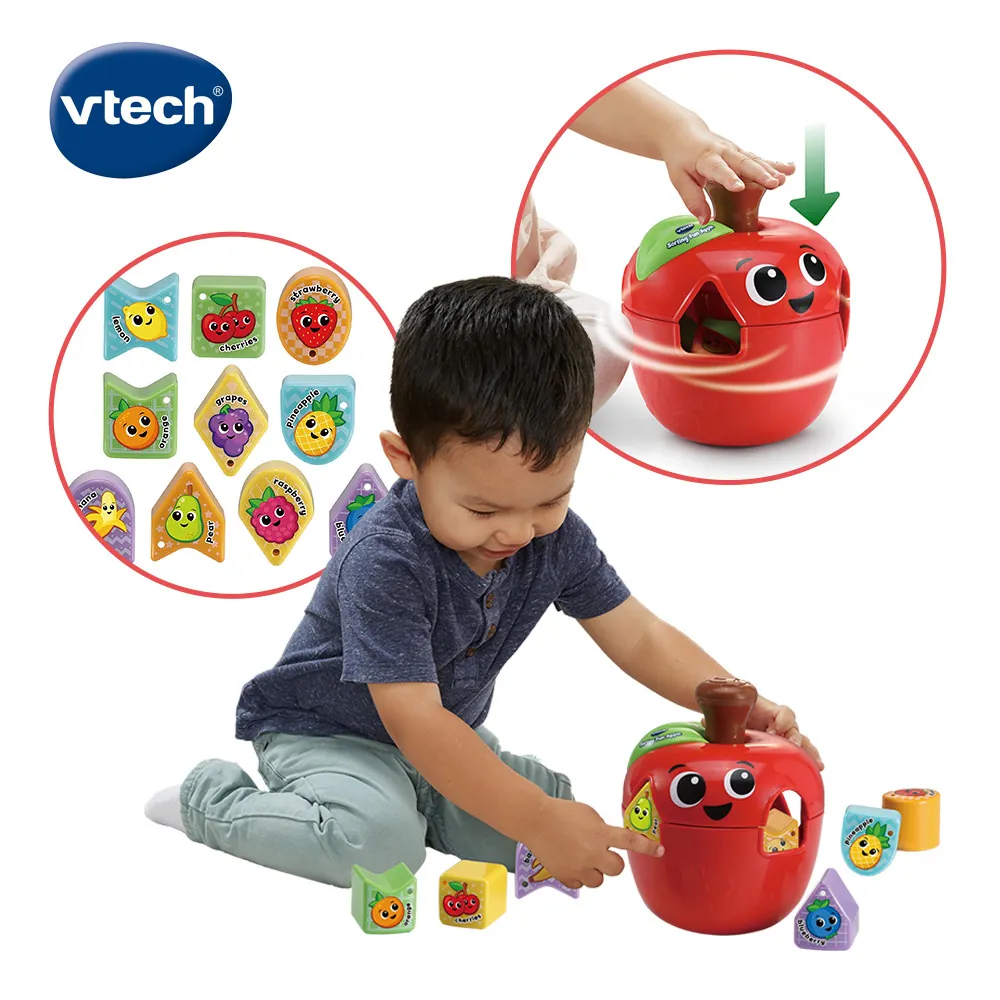 《 英國 Vtech 》 轉轉配對蘋果樂園