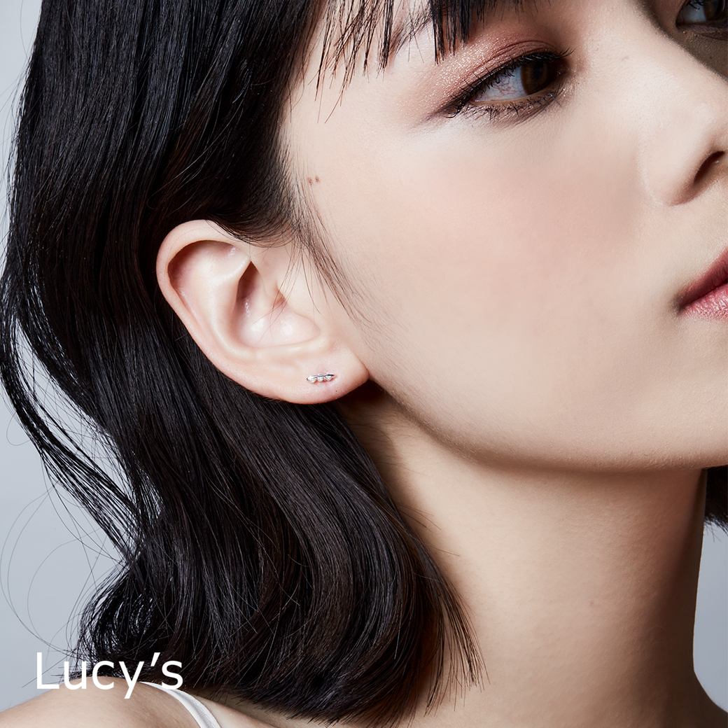 *925純銀〔輕銀系列〕清曦排鑽 耳環 (106686)