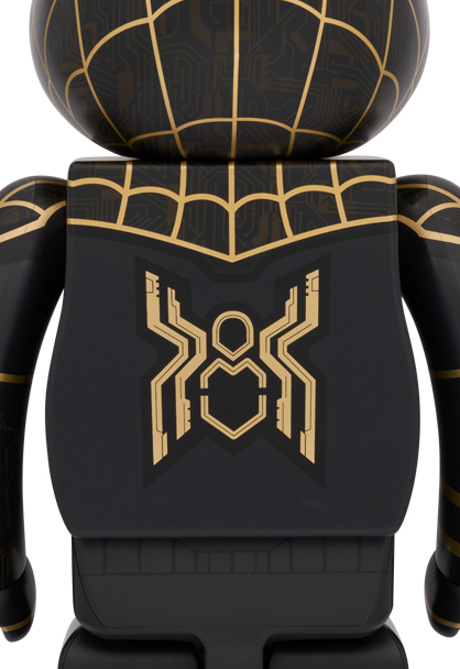 100%+400%Be@rbrick  SPIDER-MAN BLACK & GOLD SUIT