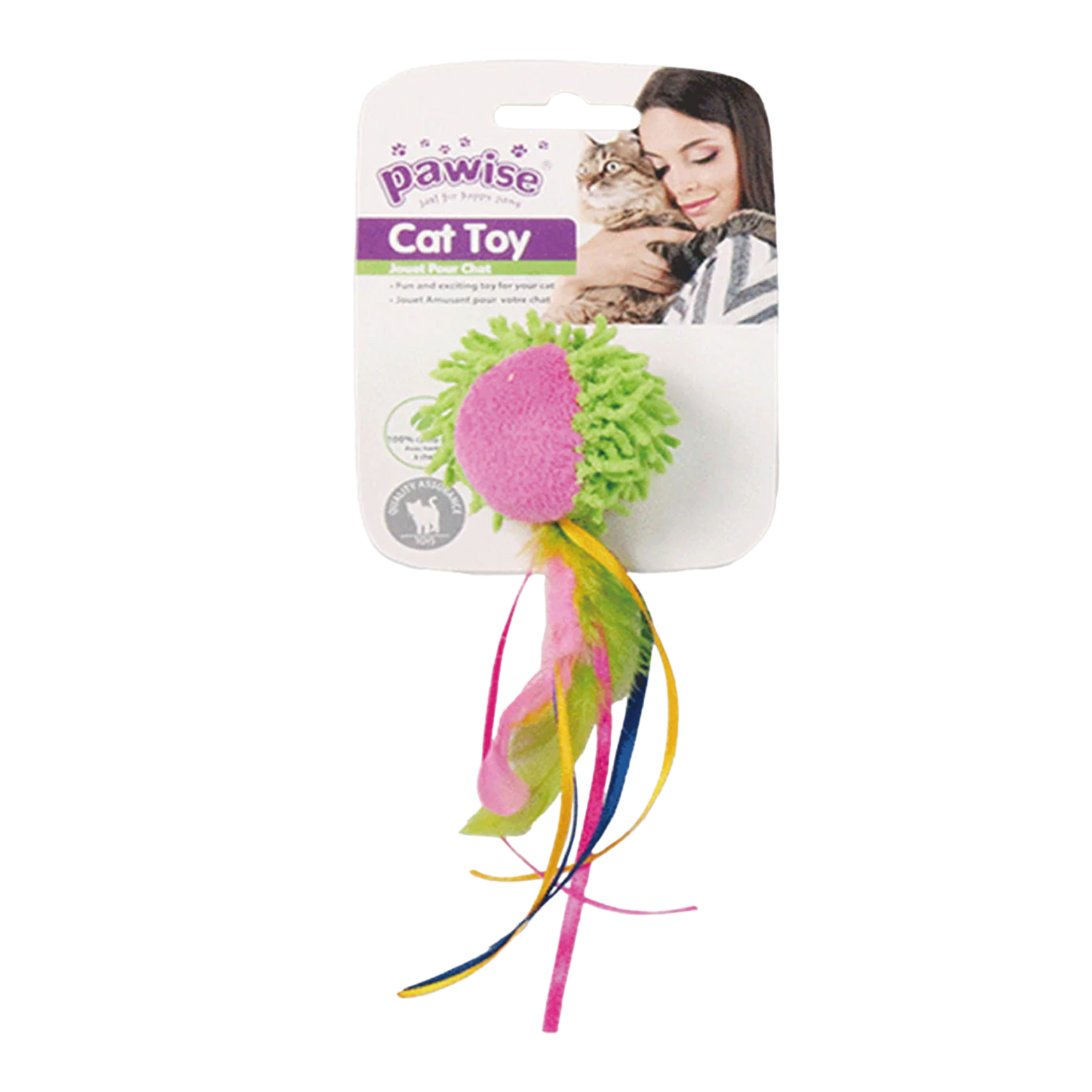 Pawise|毛巾波羽毛絲帶貓玩具(NO.28298)