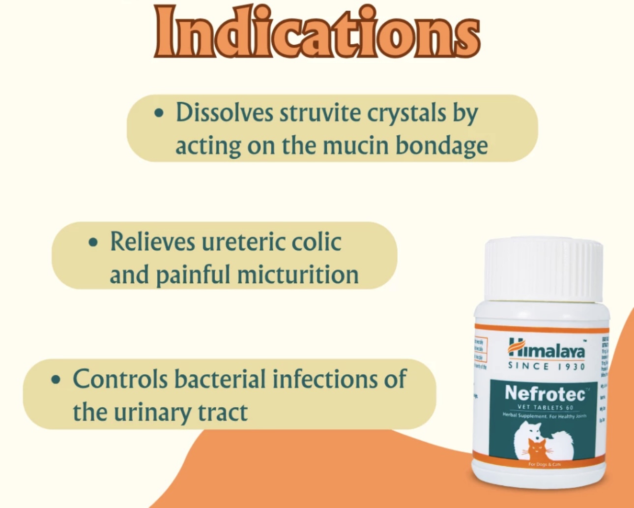 Himalaya Nefrotec Vet Tablets 60 for cats and dogs