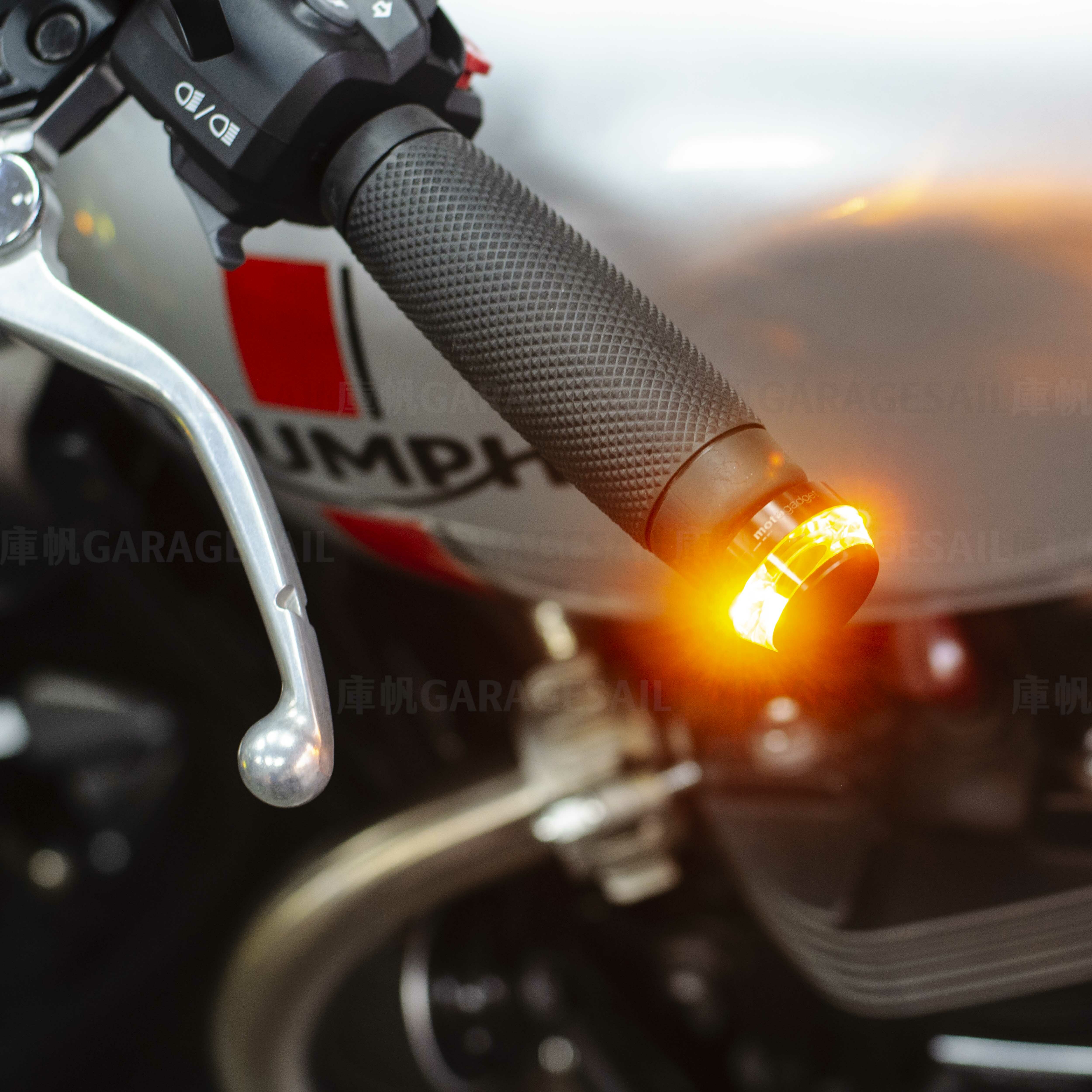 Motogadget LED 方向燈 把手端 Disk 墨黑燈罩