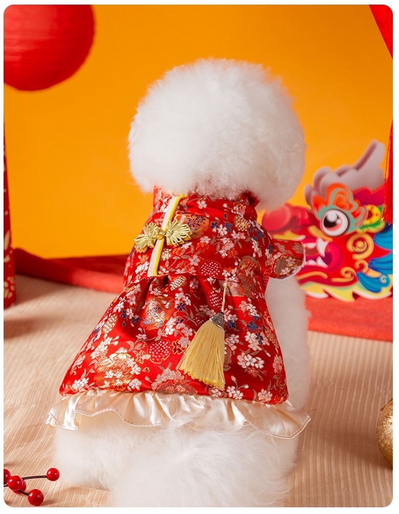 百花錦繡賀年唐裝裙