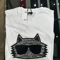 [S] KARL LAGERFELD BOUCLE CHOUPETTE T-SHIRT,WHITE, 23WW1724-100 (SKL871)