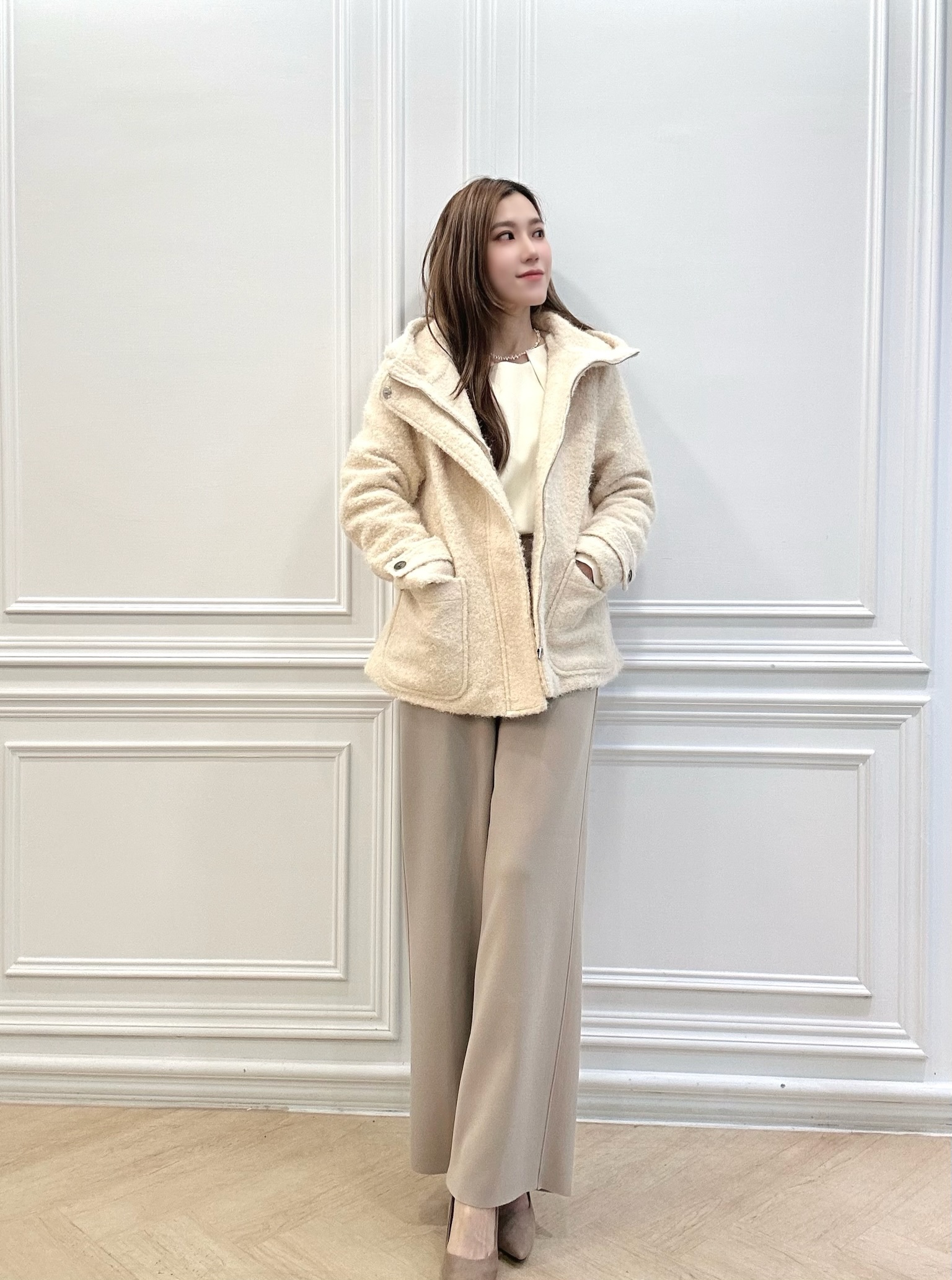 保暖舒適!立體QQ毛連帽外套