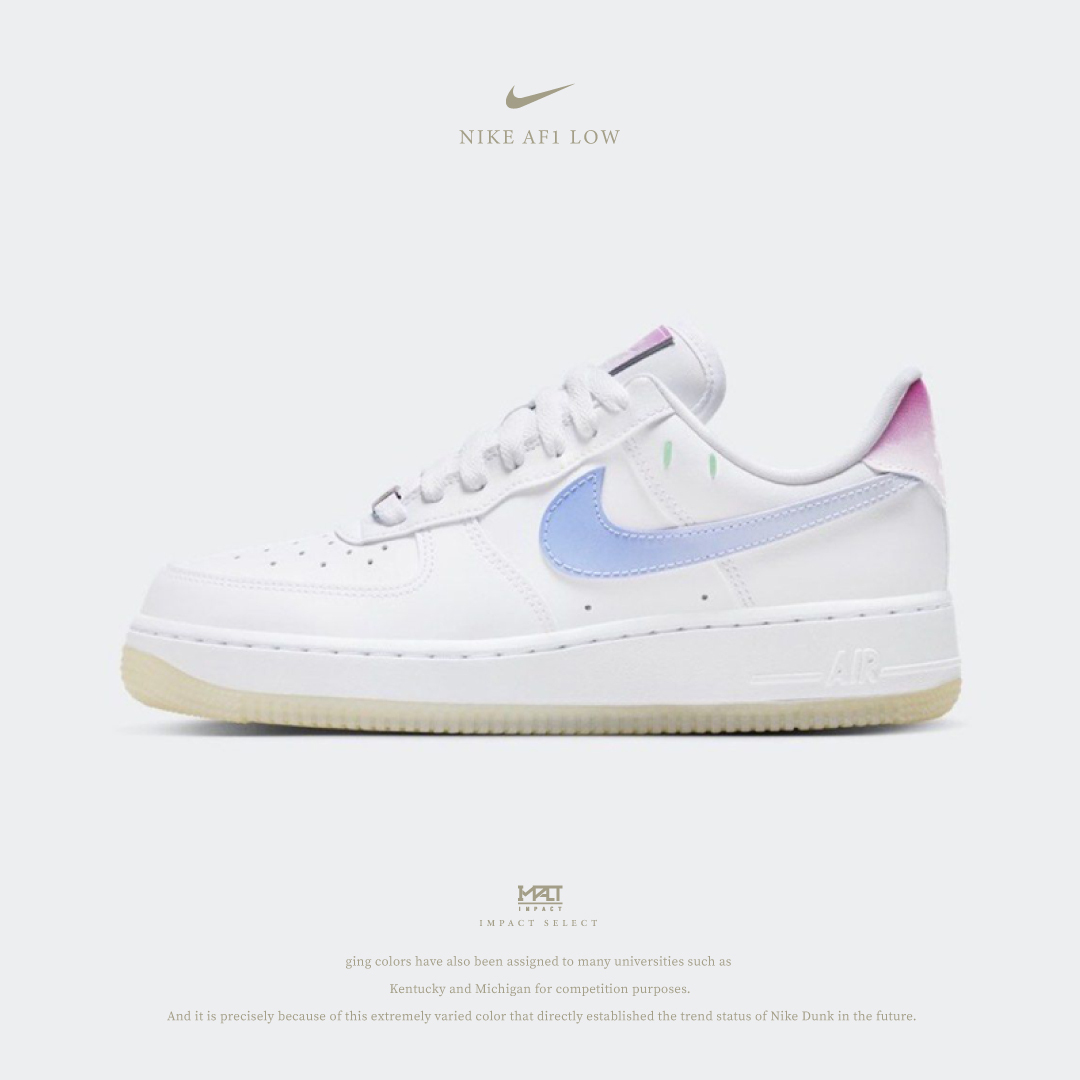 Nike Air Force 1 Low 新款 2023版 UV變色 漸層勾 果凍底 FZ5531-111