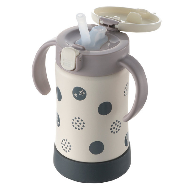 Richell TLI 圓點 保冷吸管水杯