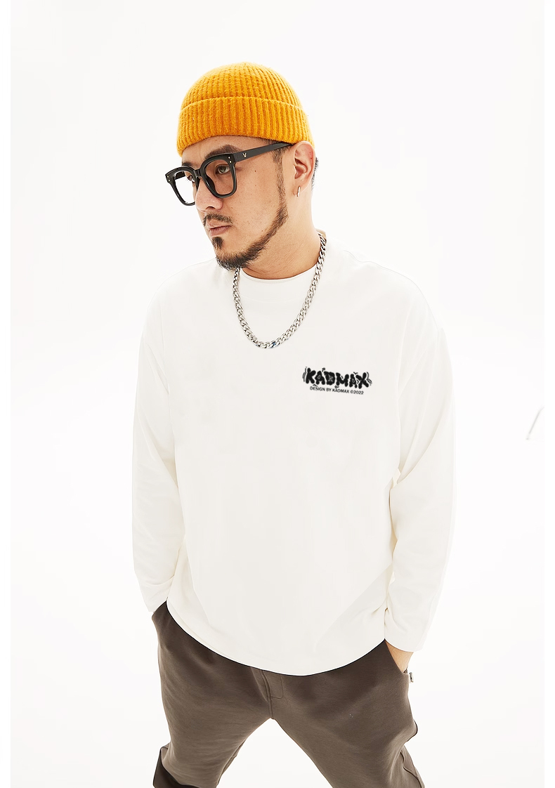 KADMAX大尺碼-重磅內刷毛大學TEE〈BFWY2302〉