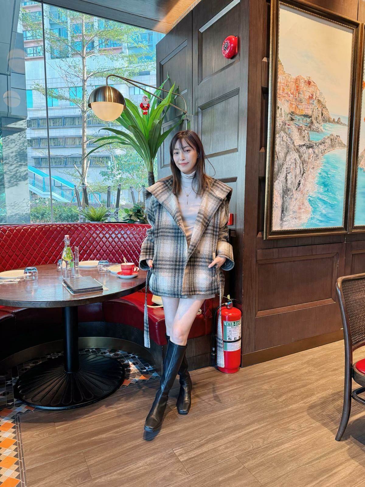 JK#5608 🤍半身領格仔褸