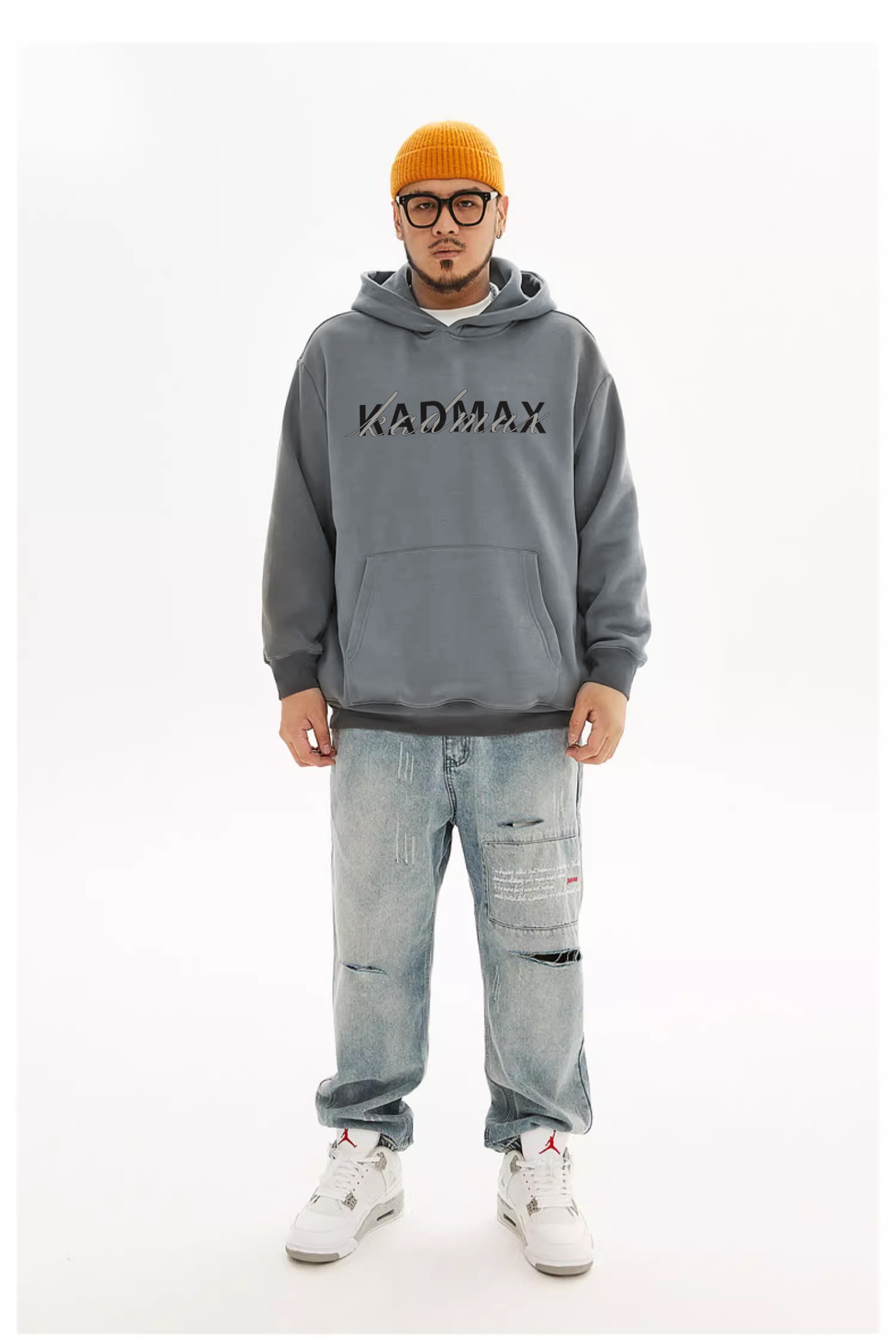 KADMAX大尺碼-重磅內刷毛帽TEE〈BFWY2307〉