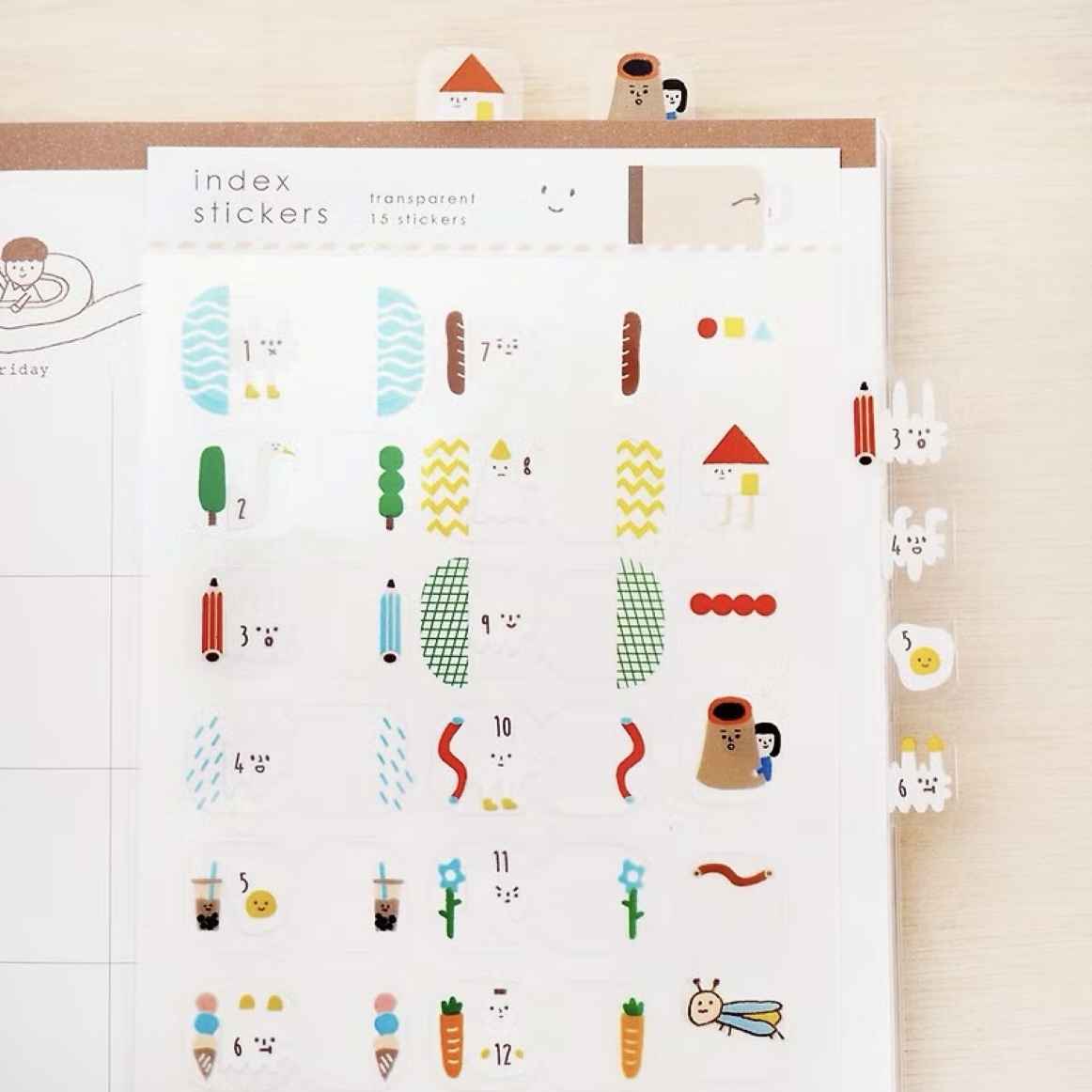 狗狗雲  透明月份索引貼紙｜右手超人