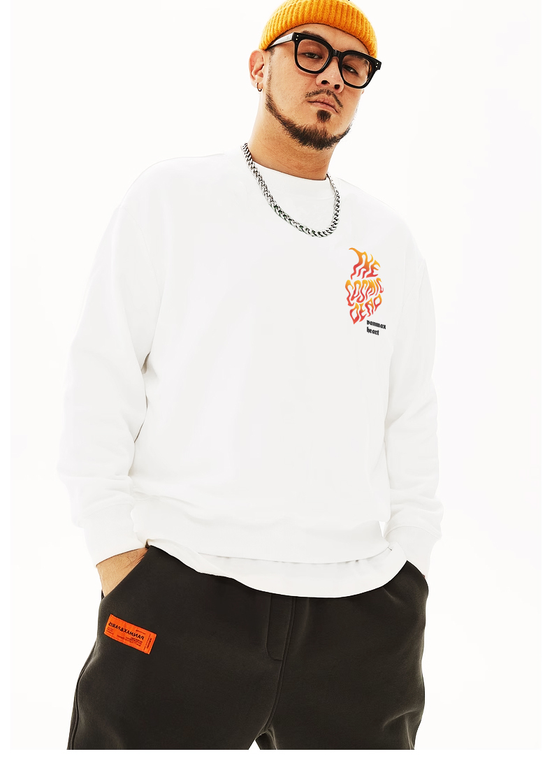 KADMAX大尺碼-重磅內刷毛大學TEE〈BFWY2318〉