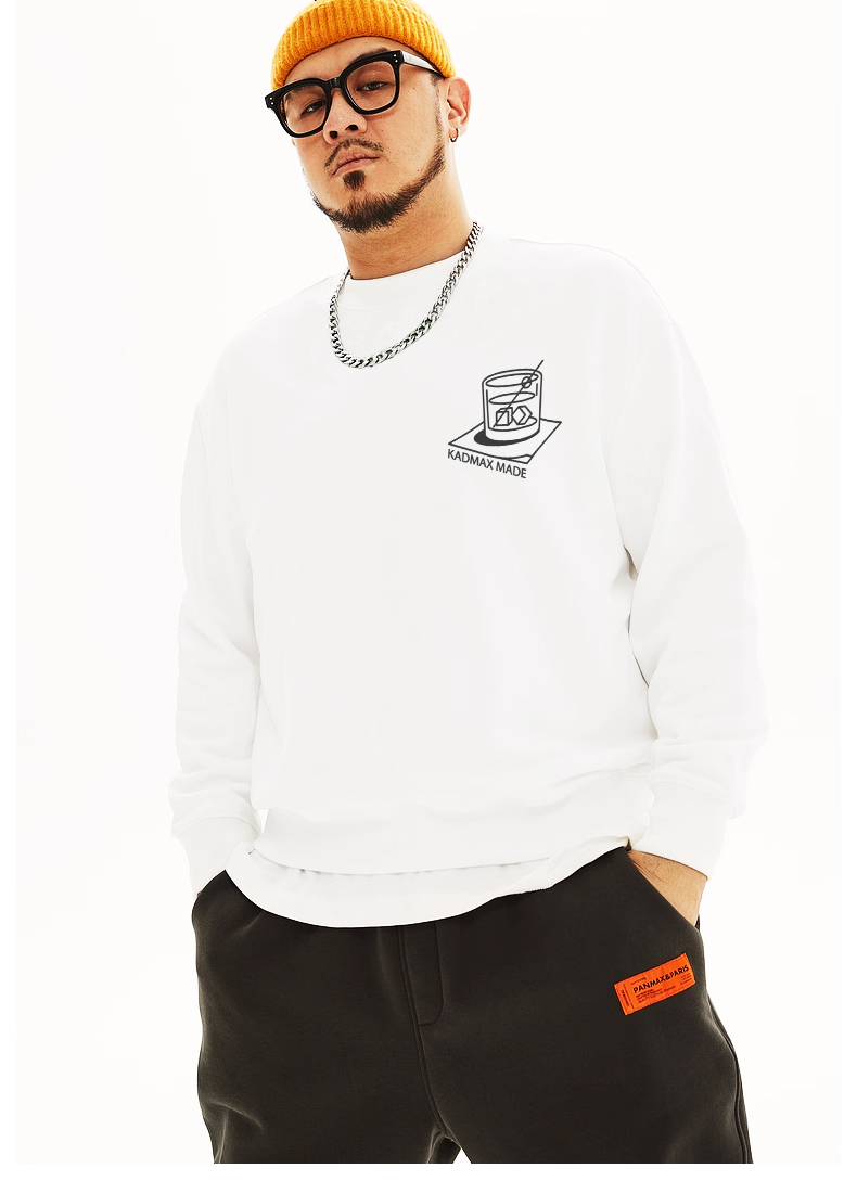 KADMAX大尺碼-重磅內刷毛大學TEE〈BFWY2329〉