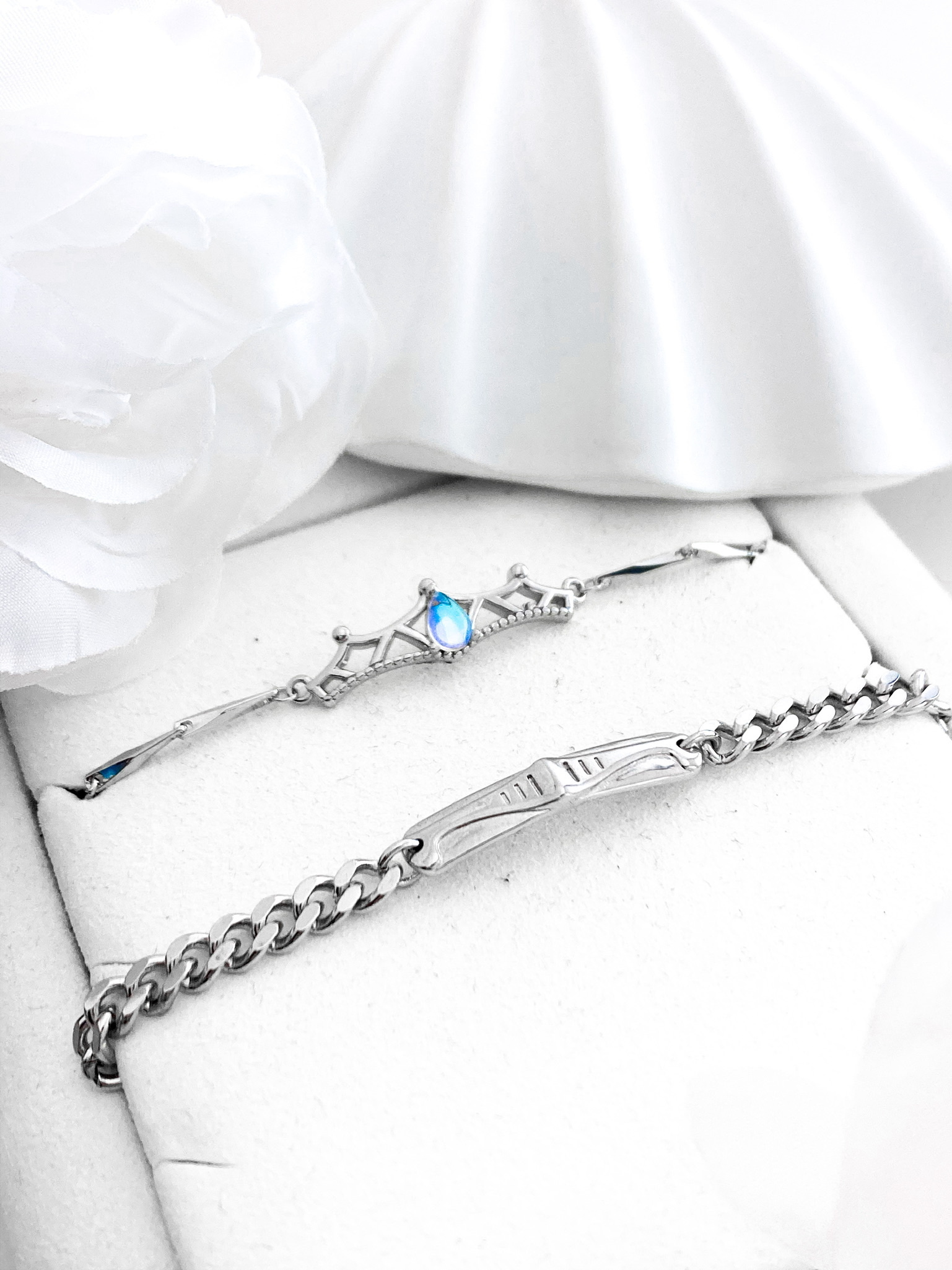 「公主和騎士 」情侶手鏈 | S925純銀 | 免費刻字