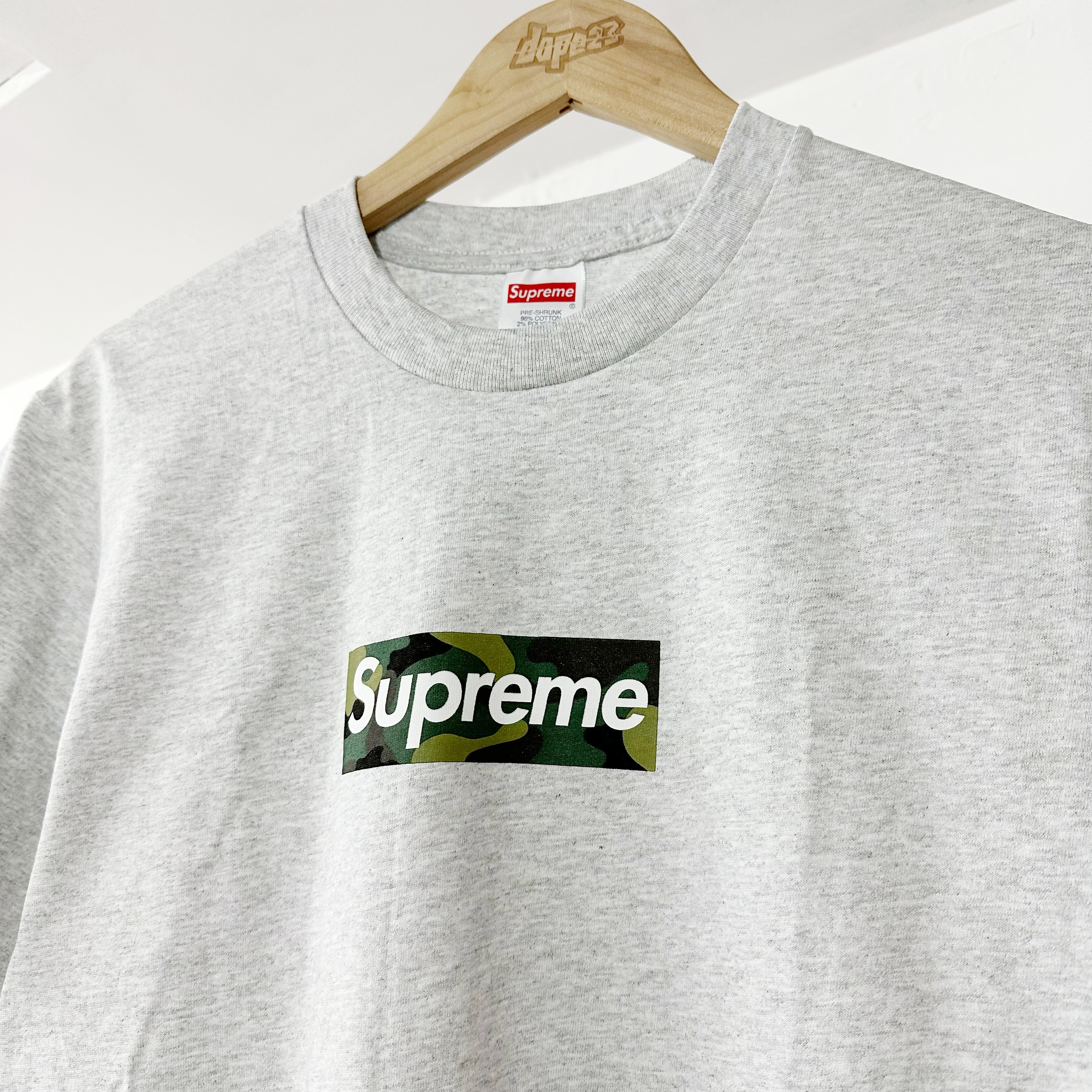 SUPREME FW23 Box Logo Tee Ash Grey