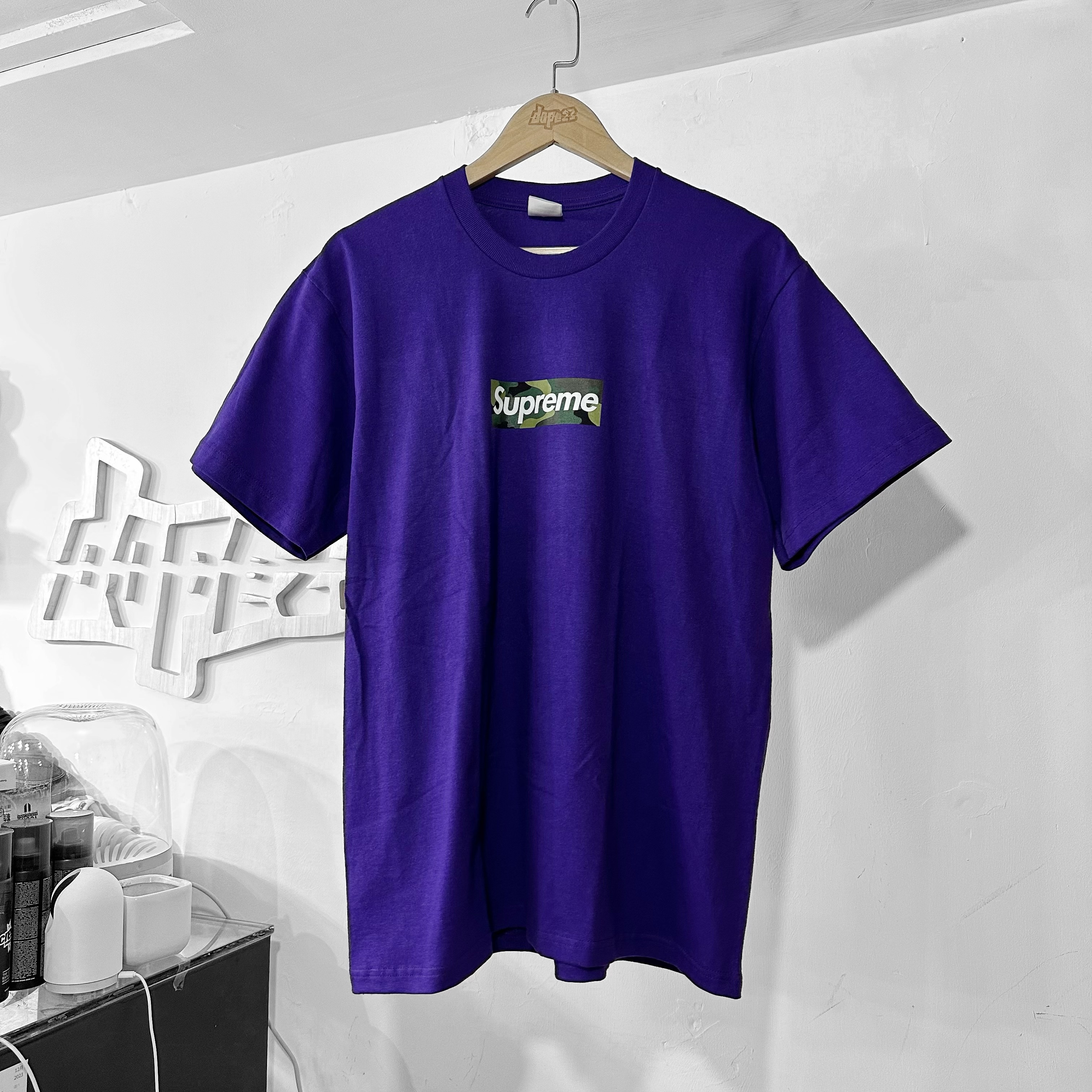 Supreme Box Logo Tee (FW23) Purple Men's - FW23 - US