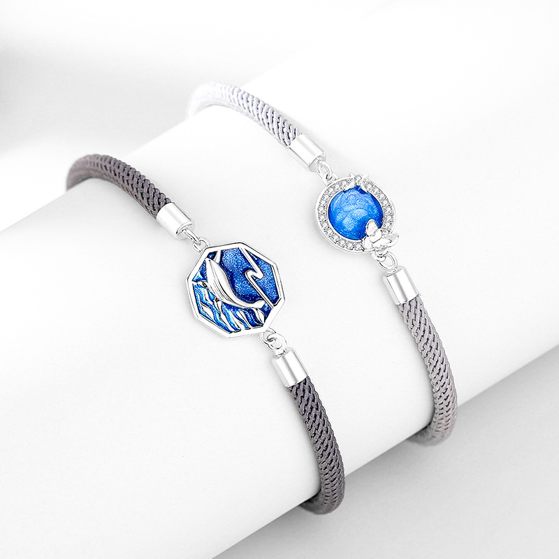 「天作之合 」情侶手鏈 | S925純銀 | 免費刻字