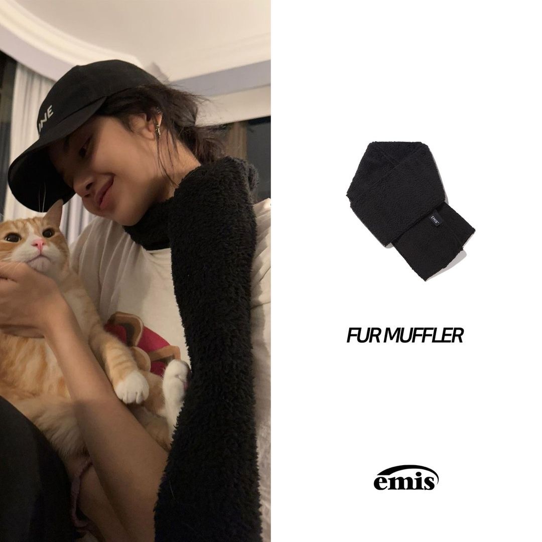 emis FUR MUFFLER - BLACK