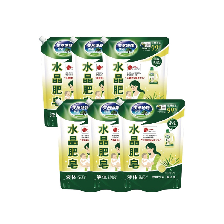 檸檬香茅洗衣液體皂1400g補充包x6(箱購)